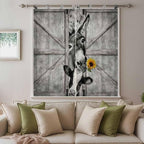 Funny Farm Animals Bathroom Curtains 63 Inch Length, Window Curtains Tab Top - Image 9