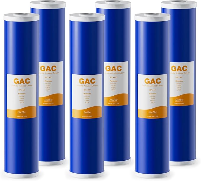SimPure Whole House Water Filter Cartridges 20" x 4.5" GAC Granular Carbon by SimPure_Water