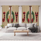 Red Green Christmas Window Curtains 72 Inch Long 2 Panel Set, Rod Pocket Long - Image 7