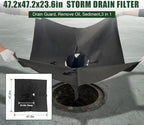 5 Pack PET Storm Drain Filter-47.2x47.2x23.6in Oil & Sediment Guard - Image 2