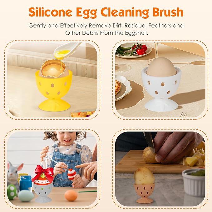2 PCS Egg Washer for Fresh Eggs, Silicone Egg Brush Cleaner, Egg Cleaner - Image 7