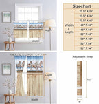 Western Horse Kitchen Curtains 24 Inch Length, Small Window Curtains Tab Top - Image 8