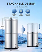 CO-Z Gravity-Fed Water Filter System, 2.25 Gallons Countertop Water Filtration - Image 5