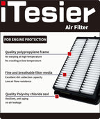 Engine & Cabin Air Filter Kit for Civic 2.0L, HRV HR-V, OEM 17220-5BA-A00 - Image 2