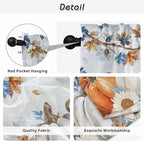 Fall Blue Maple Kitchen Tier Curtains 36 Inch Long 2 Panel Set, Rod Pocket Half - Image 9