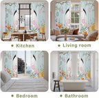 Easter Bunny Window Curtains 72 Inch Long 2 Panel Set, Rod Pocket Long Curtains - Image 8