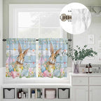 Kitchen Curtains Tiers and Valance Set of 3, Easter Light Filtering Window - Image 8