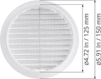 White 5" Inch Round Ventilation Grille - Image 5