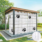 Wood Grain Outdoor Curtains for Patio Claws Animals Wooden White Waterproof - Image 7