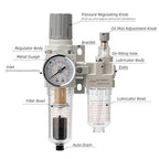 Air Pressure Regulator with Pressure Gauge, Water Separator - Image 2