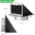 6 Inch Hooded Wall Vent with Mesh and Damper, 6in Dryer Vent Cover Outside - Image 2