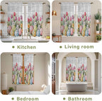 Easter Window Curtains 63 Inch Long 2 Panel Set, Rod Pocket Bedroom Curtains & - Image 8