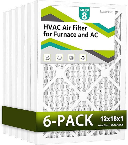 12x18x1 Air Filter MERV 8, HVAC/Furnace AC Filter Replacement, Dust by Komashr