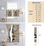 Funny Farm Animals Living Room Curtains 84 Inch Length, Window Curtains Tab Top - Image 8