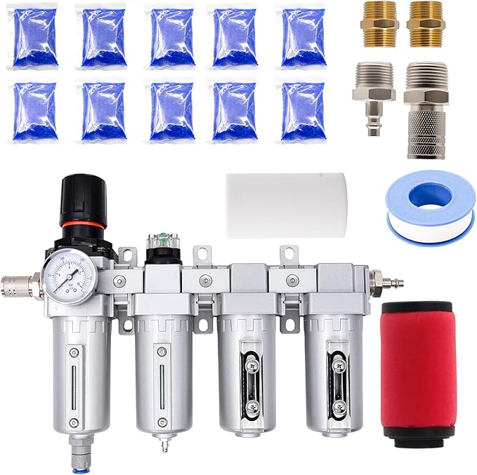 3/4" NPT Industrial Air Dryer for Compressor, 4 Stage Air Drying System by Jeogejin