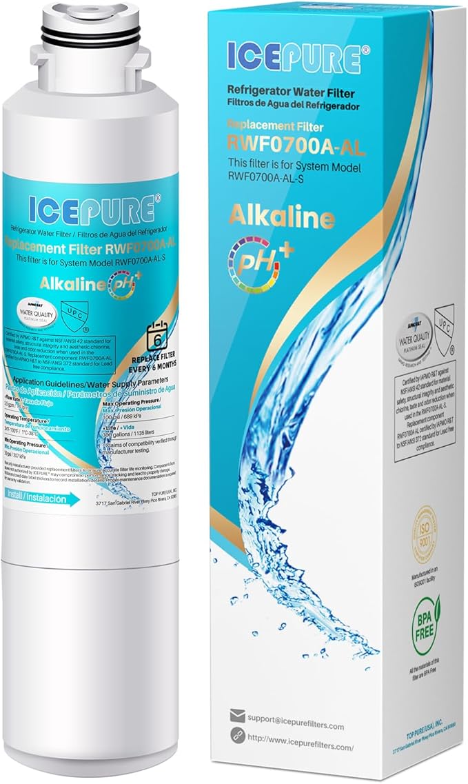 ICEPURE Alkaline DA29-00020B Refrigerator Water Filter Replacement by ICEPURE