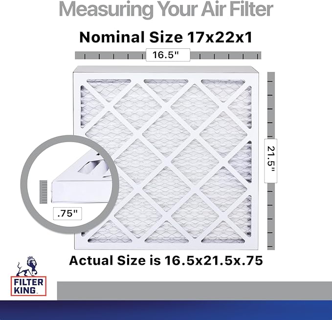 Filter King 17x22x1 Air Filter | 4-PACK | Carbon MERV 8 HVAC Pleated A/C - Image 2