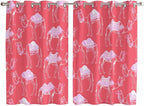2 Panel Kitchen Cafe Curtains, Desert Camel Sunlight Filtering Nature Air by Hokiten