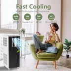 Portable AC Unit with 8000 BTU Cooling, Remote Control & 24-Hour Programmable - Image 4