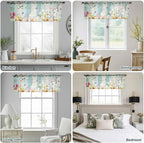 Easter Sheer Valances for Windows 42"x12", Light Filtering Kitchen Curtains - Image 5