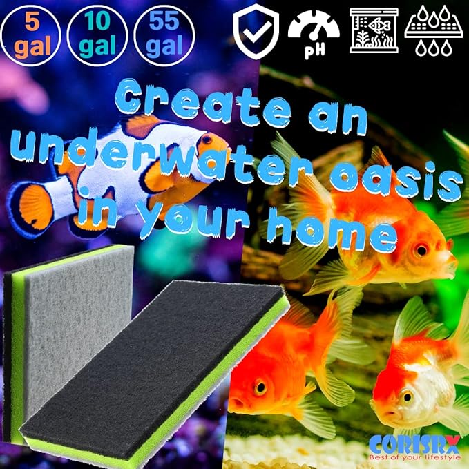 CORISRX 3IN1 Aquarium Filter Sponge Foam Pads - Image 2