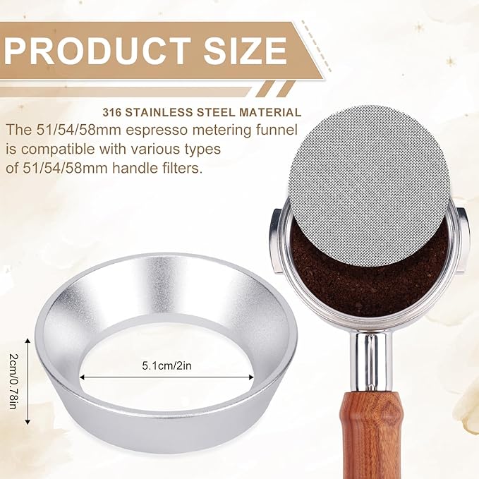 51mm 12 Magnetic Dosing Funnel, Espresso Dosing Funnel Aluminum Magnetic - Image 2