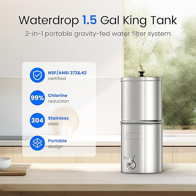 Waterdrop 1.5 Gallon Countertop Water Filtration System, NSF/ANSI 42&372 - Image 4