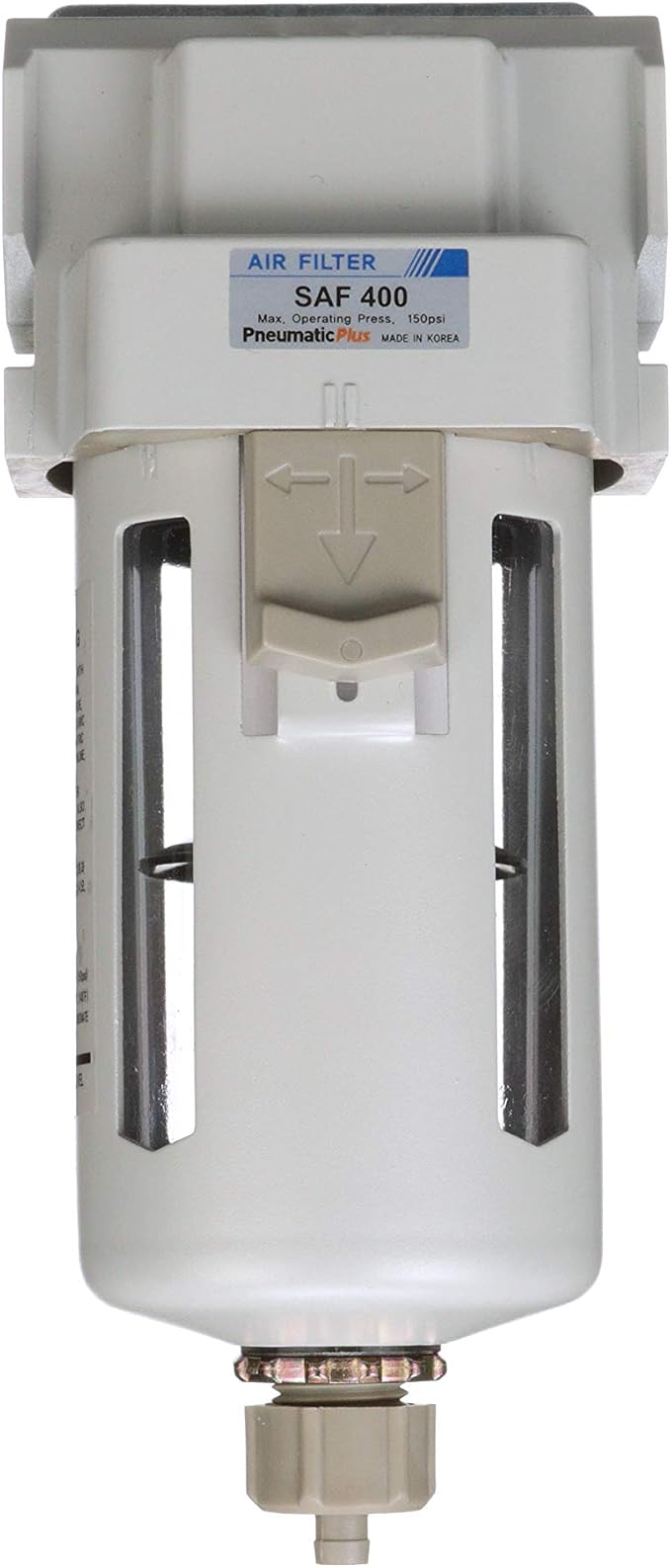 PneumaticPlus SAF400-N04B Compressed Air Particulate Filter 1/2" NPT, 10 Micron - Image 2