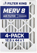 Filter King 12.5x44x1 Air Filter | 4-PACK | MERV 8 HVAC Pleated A/C Furnace by FilterKing