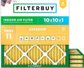 Filterbuy 10x10x1 Air Filter MERV 11 Superior Pet & Allergy Defense, by Filterbuy