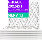 20x24x1 MERV 13 Pleated Air Filter MPR 1900 & FPR 10, Furnace Air Filters by Qingzhug
