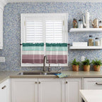 Retro Farm Woodcuts Texture Window Valance Curtains, 2 Panel - Image 8