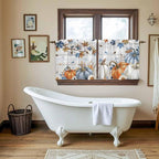 Thanksgiving Pumpkin Kitchen Tier Curtains 24 Inch Long 2 Panel Set, Rod Pocket - Image 5
