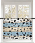 Sheer Curtains 54 Inch Length, Vintage Farmhouse Rustic Wooden Grain Privacy by Unknown