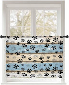 Sheer Curtains 54 Inch Length, Vintage Farmhouse Rustic Wooden Grain Privacy by Unknown