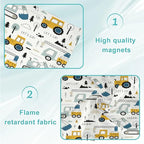 6 Pcs Fluorescent Light Covers for Ceiling Lights Colorful Construction Vehicle - Image 5