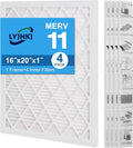 16x20x1 MERV 11 Air Filter, Quality AC/HVAC Furnace Filter，1 Reusable ABS Frame by LYJHKJ