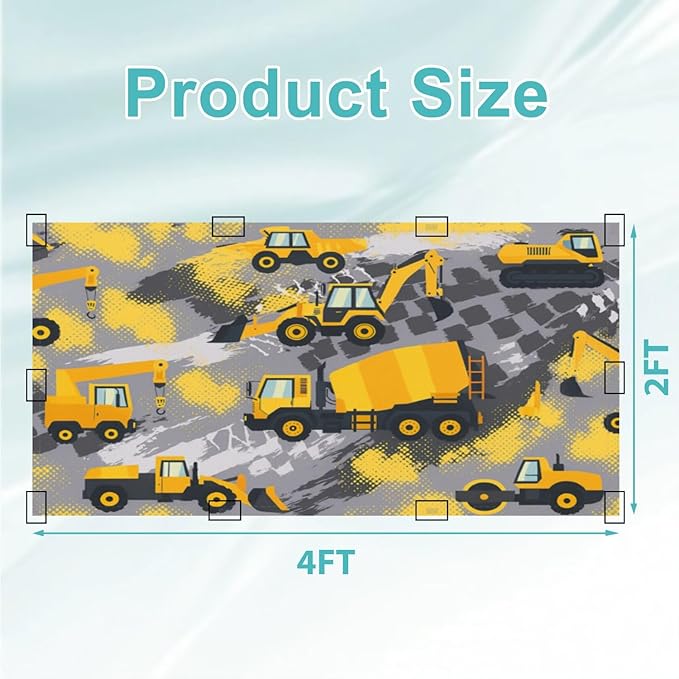 6 Pcs Fluorescent Light Covers for Ceiling Lights Yellow Construction Vehicles - Image 2