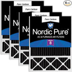Nordic Pure 20x25x5 Honeywell/Lennox Replacement Odor Reduction Merv 8 Filter 4 by NordicPure
