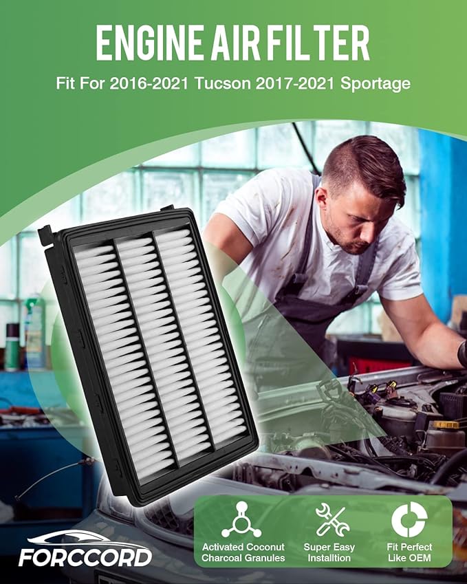 2-Pack Engine Air Filter Fits for 2016-2021 Tucson, 2017-2021 Sportage CA12065 - Image 2