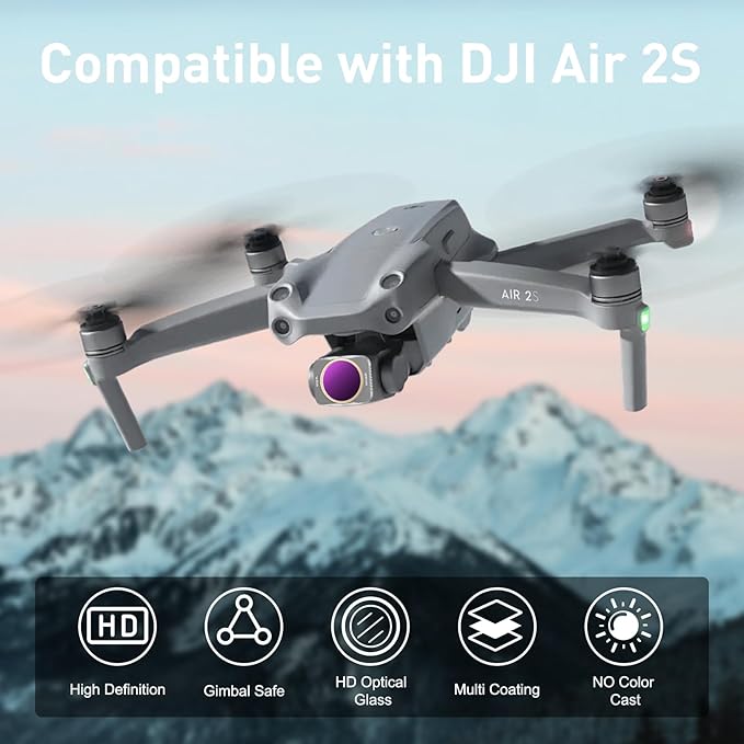 4-Pack ND/CPL Filters Set for DJI Air 2S Drone, ND32/CPL Filters Compatible - Image 2