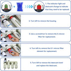 1/2" NPT Industrial Grade 4 Stage Air-Dryer-for-Compressor, - Image 7