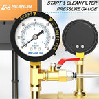 MEANLIN MEASURE 0~60Psi 1/4" NPT Start and Clean Filter Pressure Gauge - Image 7