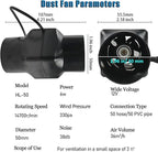 12V 2 Inch Inline Duct Fan 22 CFM Ventilation Exhaust Booster Quiet 6W - Image 2