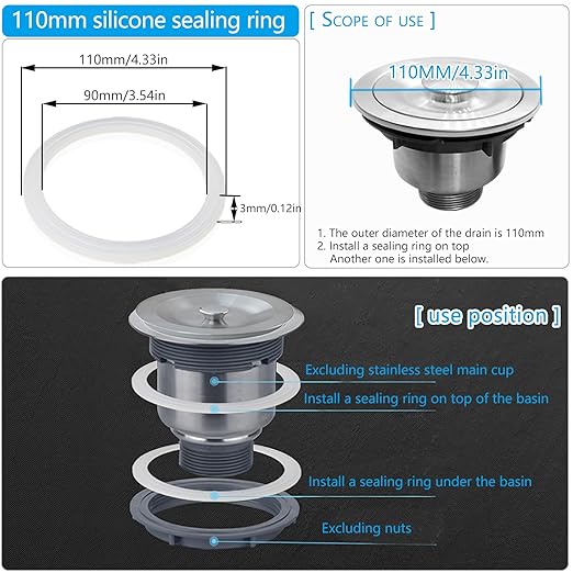 4PCS 110mm Silicone Sealing Gaskets - Image 2
