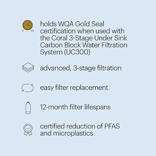 Brondell H2O+ Coral UC300 Three-Stage Undercounter Water Filtration System - Image 3