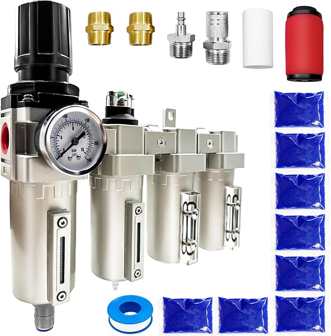 Upgraded 1/2" NPT Heavy Duty Industrial Grade 4 Stage Air Drying System by Unknown