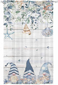 Sheer Curtains 96 Inches Long, Coastal Eucalyptus Leaf Semi Sheer Curtains by Unknown