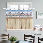 Western Horse Bedroom Curtains 63 Inch Length, Window Curtains Tab Top - Image 4