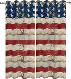 4th of July Outdoor Curtains for Patio USA Flag Independence Day Vintage - Image 9